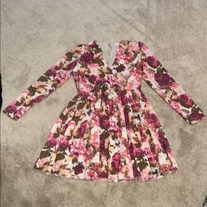 Floral Pleated Dress